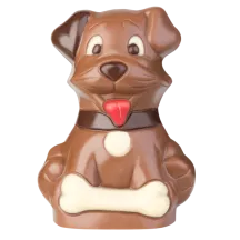 Chocolate mold dog with bone