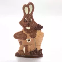 Chocolate mold bunny with turnip