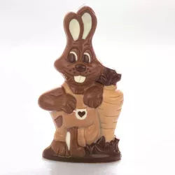 Chocolate mold bunny with turnip