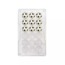 Moule à chocolat football petit - 18 pièces