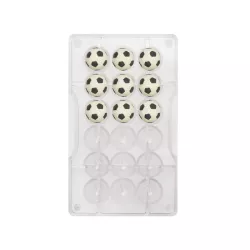 Moule à chocolat football petit - 18 pièces