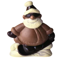 Mold Santa Claus on snowboard - polycarbonate