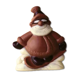 Mold Santa Claus on snowboard - polycarbonate