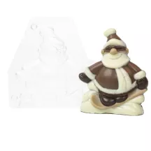 Mold Santa Claus on snowboard - polycarbonate