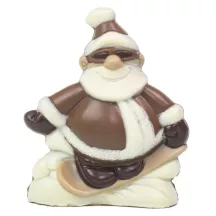 Mold Santa Claus on snowboard - polycarbonate