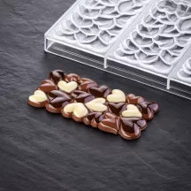 Moule à tablettes de chocolat Coeurs