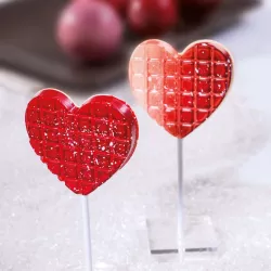 Chocolate mold for lollipop hearts, 8 pieces