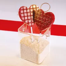 Chocolate mold for lollipop hearts, 8 pieces
