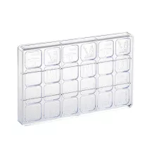Mold for chocolate bars city trip, 24 pieces