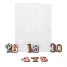 Chocolate mold numbers 0 to 9, 9 cavities