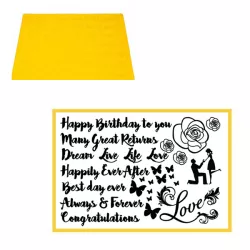 Silicone border mat Calligraphy Celebration