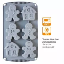 Stampo in silicone Pan di zenzero, 6 pezzi