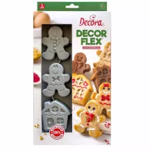 Silicone baking mold gingerbread, 6 pieces