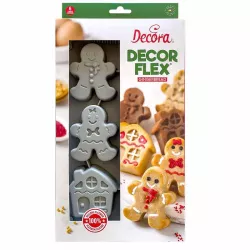 Silicone baking mold gingerbread, 6 pieces