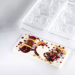 Moule à tablettes de chocolat Amis de Noël