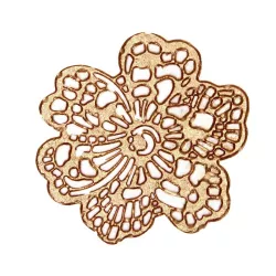 Silicone decor mat with flower motif