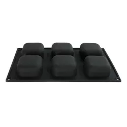 Silikonbackform Quadrat Modern 6er