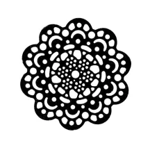 Tapis de décoration en silicone Fleur - bordures et rosaces en filigrane