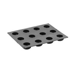 Semicircular silicone mold Ø 6.5 cm, 12 pieces