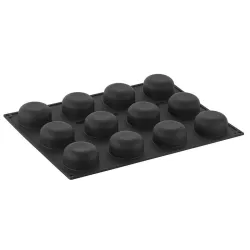Semicircular silicone mold Ø 6.5 cm, 12 pieces