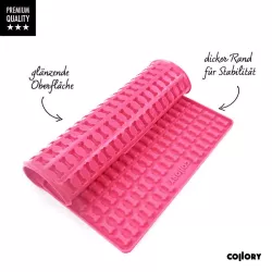 Silicone baking mat for mini dog treats in bone shape