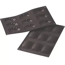 Silicone baking mold Madeleine & bear paws, 9 pieces (6.8 x 4.5 cm)