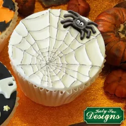 Silicone embosser spider web for fondant and flower paste