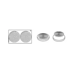 stampo in silicone Spirale Ø 14 cm, set da 2