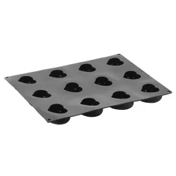 Silicone mold hearts, 12 pieces