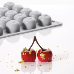 Silicone mold cherries motifs, 35 pieces