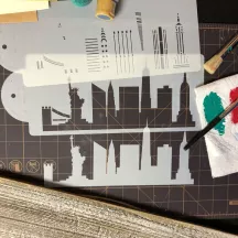 Stencils New York City Skyline, 2 pieces