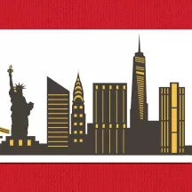 Stencils New York City Skyline, 2 pieces