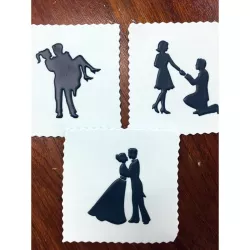 Stencil Set Steps of Love, 3 pieces
