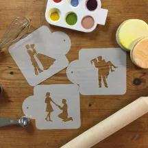 Stencil Set Steps of Love, 3 pieces