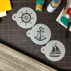 Set Stencil Gioia del marinaio, 3 pezzi