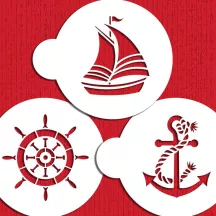 Set Stencil Gioia del marinaio, 3 pezzi