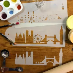 London skyline stencils, 2 pieces