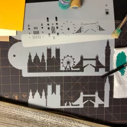 London skyline stencils, 2 pieces