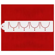 Stencil / Stencil pearl necklace