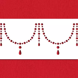 Schablone / Stencil Perlenkette