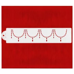 Stencil / Stencil pearl necklace
