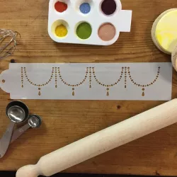Pochoir / Stencil Collier de perles