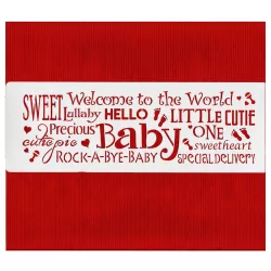 Hello Baby stencil