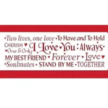 Stencil Words of Love