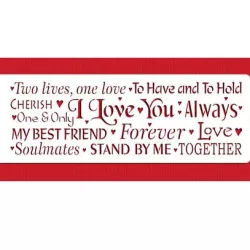 Schablone Words of Love