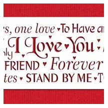 Words of Love stencil