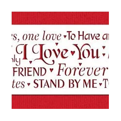 Words of Love stencil