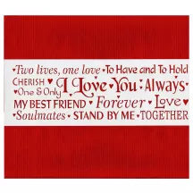 Words of Love stencil