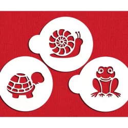 Stencil set pond animals, 3 pieces