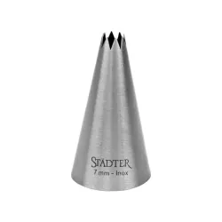 Bocchetta a stella in acciaio inox 7 mm per topping di cupcake e rosette